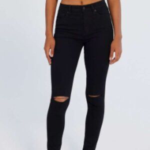 Urban Outfitters BDG Jeans Twig High Rise Skinny Distressed Black size 26